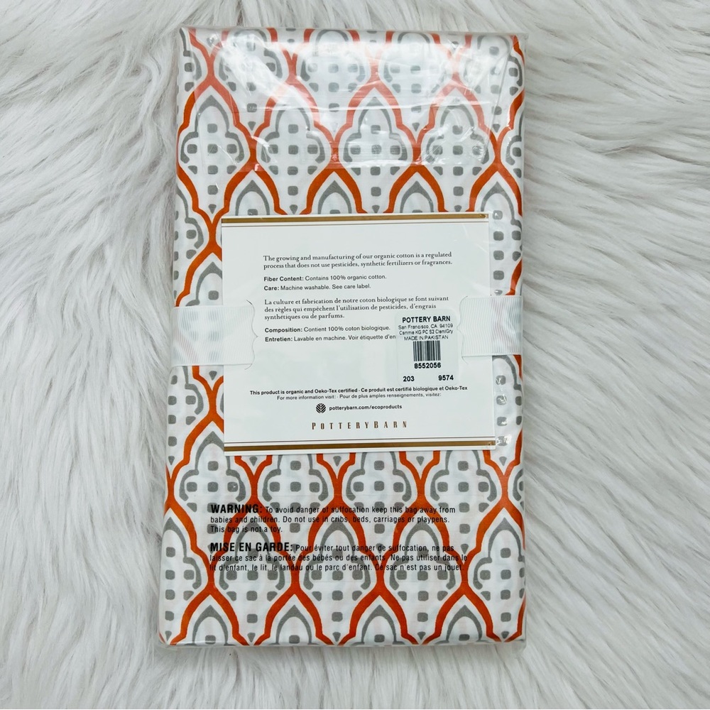 NWT!!! Pottery Barn Set of Two Organic Cotton S2 Clam Gray King Pillowcase - Picture 2 of 6
